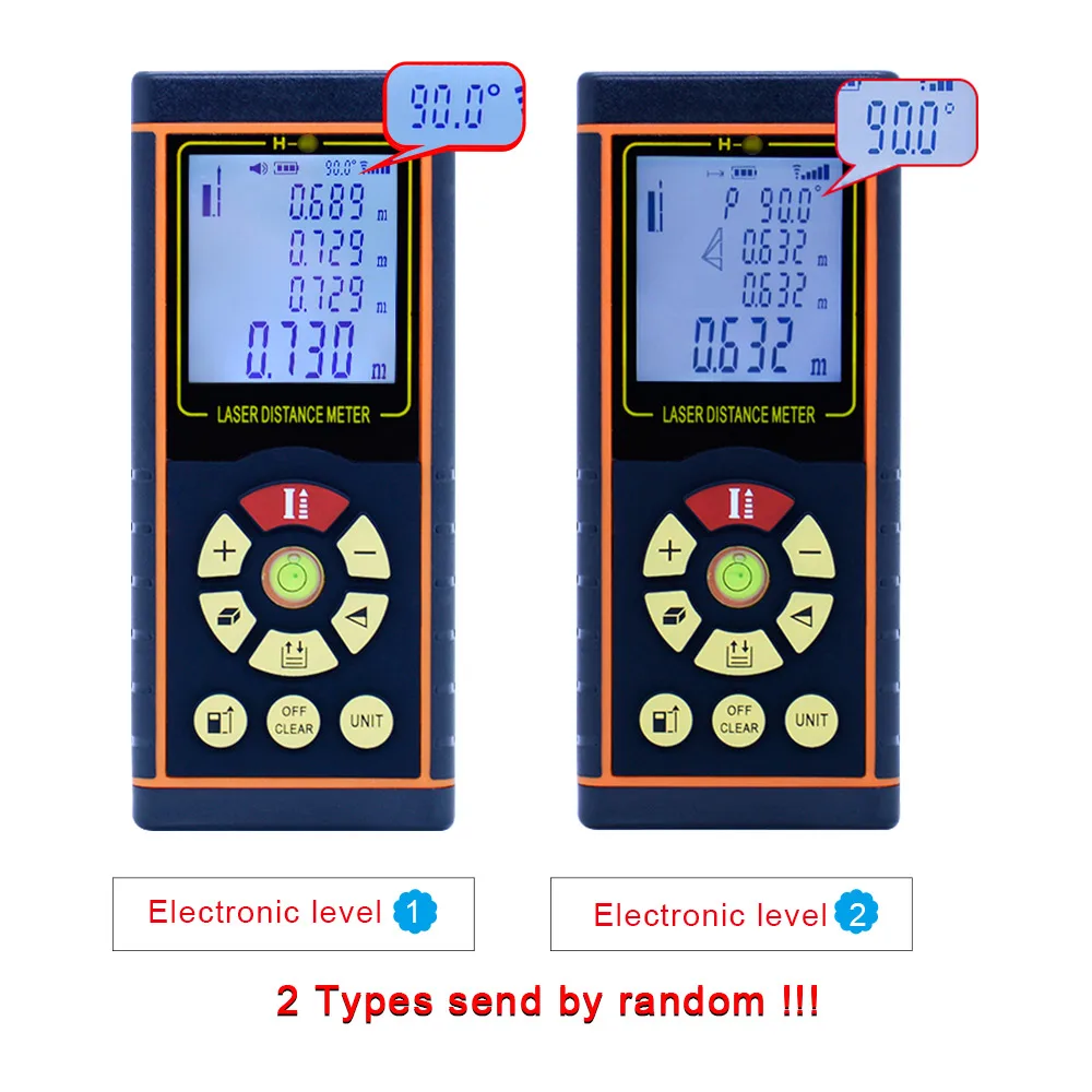 Electronic Level Typ OUTEST цифровой лазерный дальномер 40 м/60 м/80 м/100 м лазерный дальномер trena лазерный диастиметр рулетка - Цвет: Electronic Level Typ