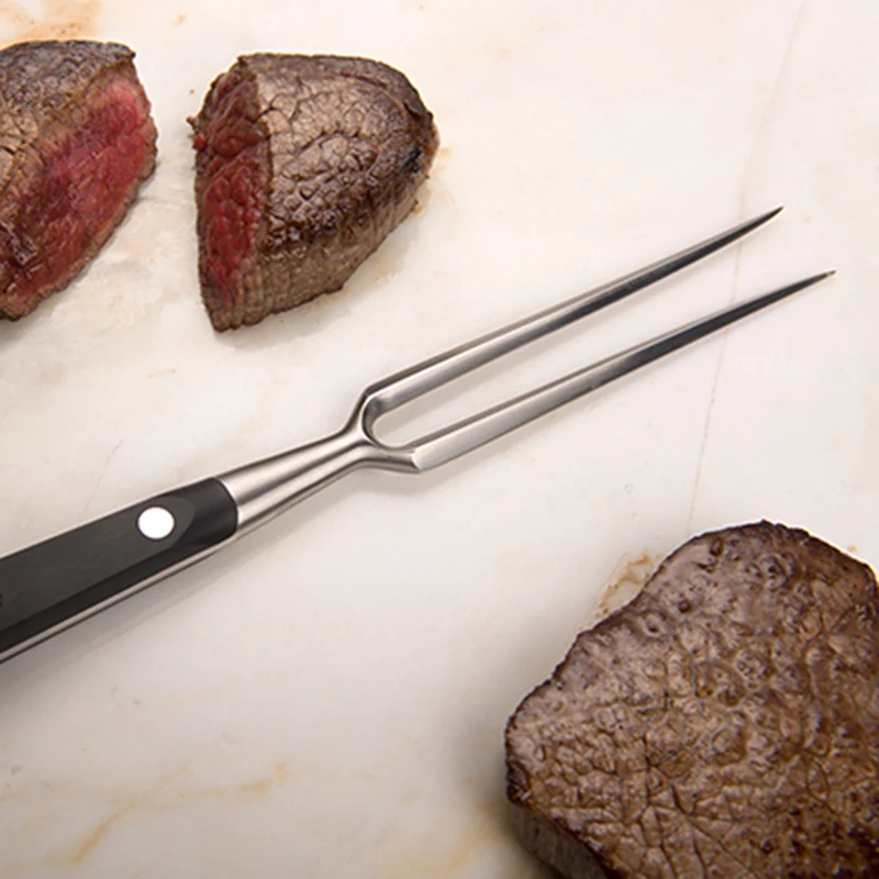Нержавеющая сталь жареное мясо вилка Барбекю Шашлык утолщаются пластиковые