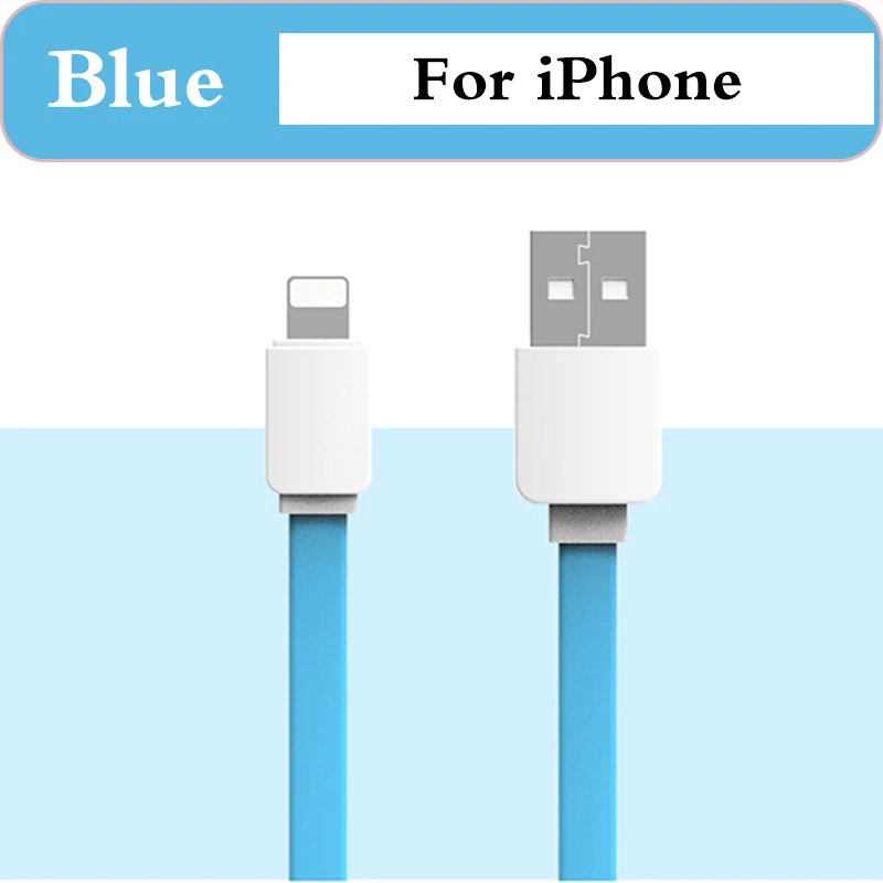 Классический usb-кабель GUSGU для iPhone XS Max 8 7 6 S, зарядный кабель для samsung huawei Xiaomi, зарядный кабель type-c Micro USB - Цвет: Blue for iPhone