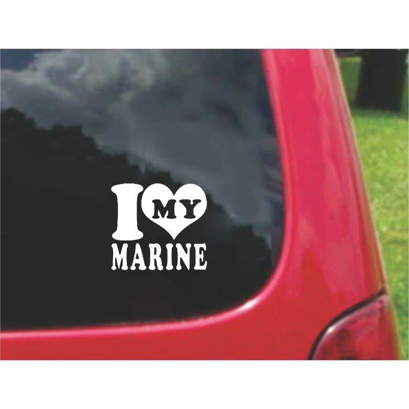 QYPF 13 4 см * 12 I Love My Marine модные виниловые водонепроницаемые наклейки аксессуары