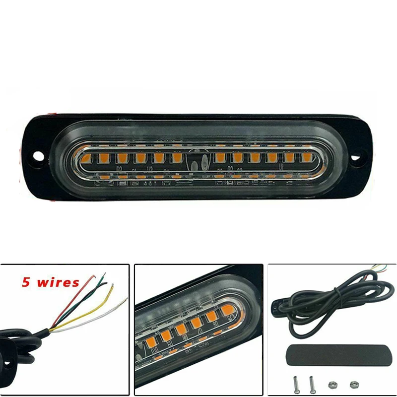 Водонепроницаемый 12 светодиодный автомобильный стробоскоп аварийное