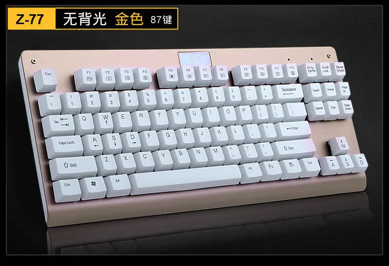 E Element Z-77 87 клавиш Проводная Механическая клавиатура синий переключатель RGB подсветка игровая клавиатура
