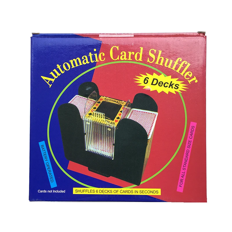 6 колоды Шаффл машина Poker Card Shuffler автоматическое повороты карт шарканье Машинка