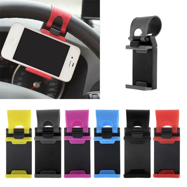 Universal Car Phone Holder Bracelet For Iphone 7S 6S 5s Steering Wheel Car Stand Mount for Samsung Note Series GPS Smart Phone images - 6