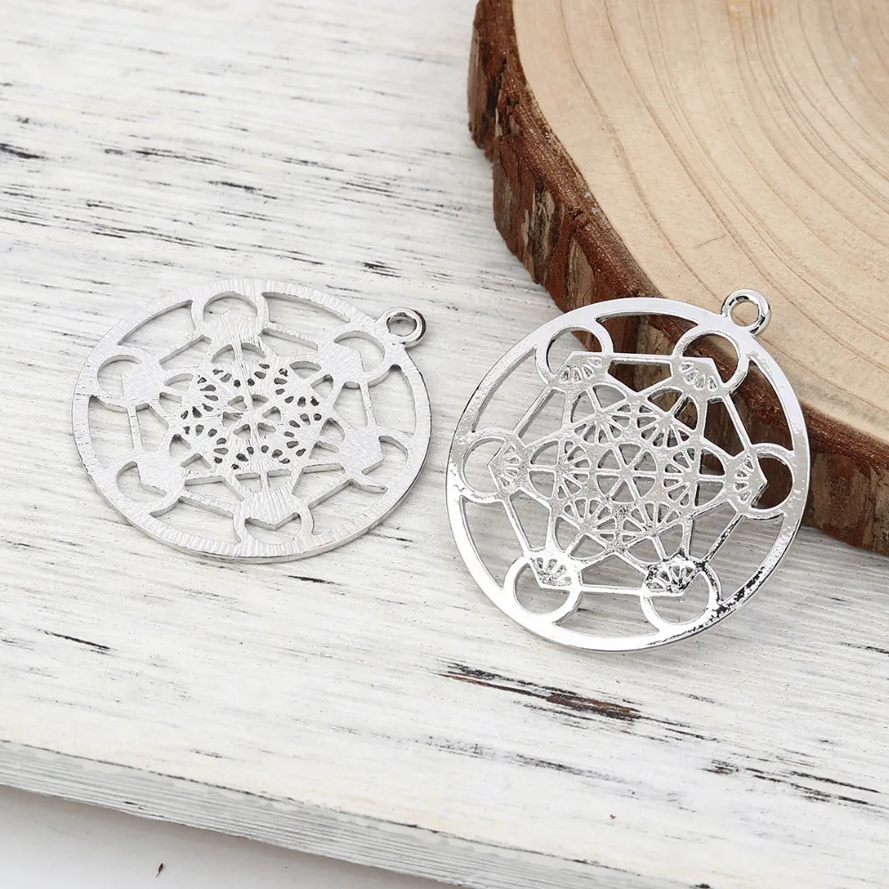 Doreen Box Новые Подвески из цинкового сплава Merkaba медитация Круглый Серебряный