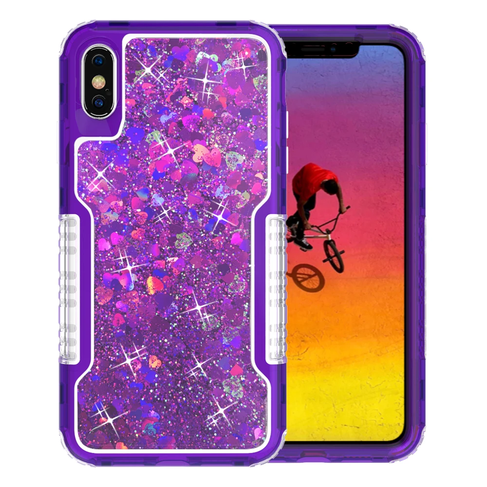 2 in 1 style quicksand pc case for Samsung S8 S9 S8plus coque fitted Glitter tpu samsung note 8 9 J3 2018 J7 2019 funda |