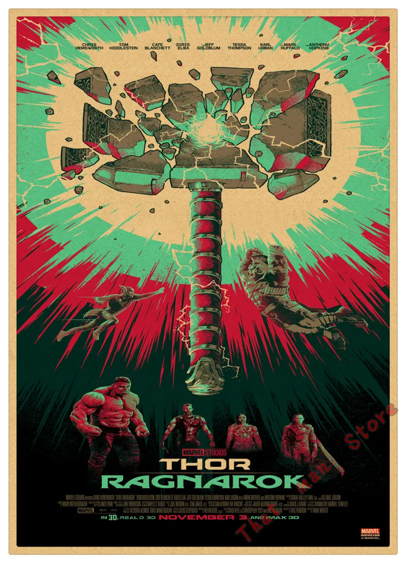 Фильм Marvel/Мстители/стражи галактики/фильм плакат декоративной живописи БАР стикер стены крафт бумага Плакат 42*30 см