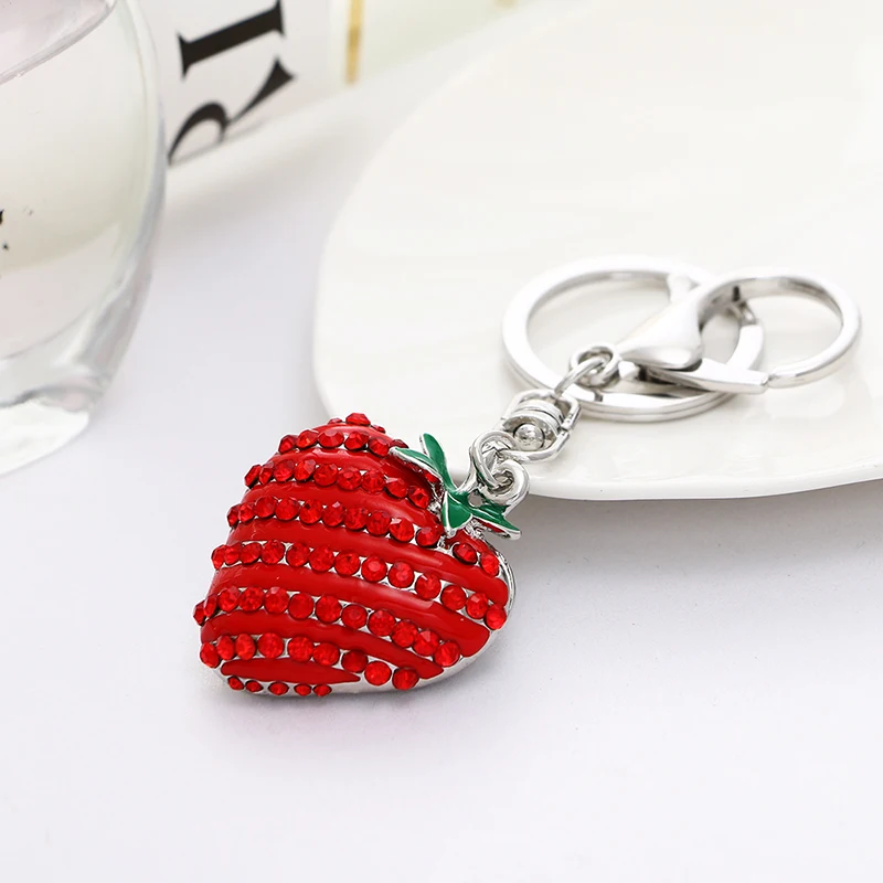 Брелок JINGLANG серебристого цвета с застежкой лобстером брелки красным кристаллом