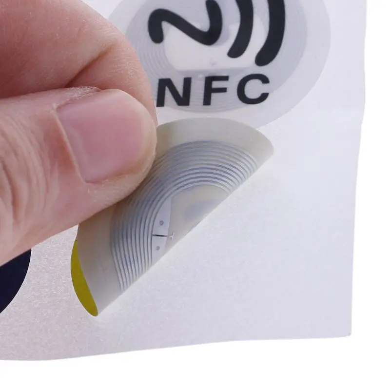 6 шт. водонепроницаемый ПЭТ Материал NFC наклейки умный клей Ntag213 метки для всех