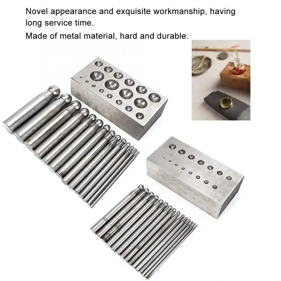 Профессиональное ювелирное изделие Dapping Block Tool Jewelry Goldsmithing Bell Beads обработка