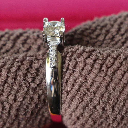 

0.5Ct Round Cut Ring 925 Sterling Silver Syrupy Love Ring Starlight in Silvery Luxury Jewelry