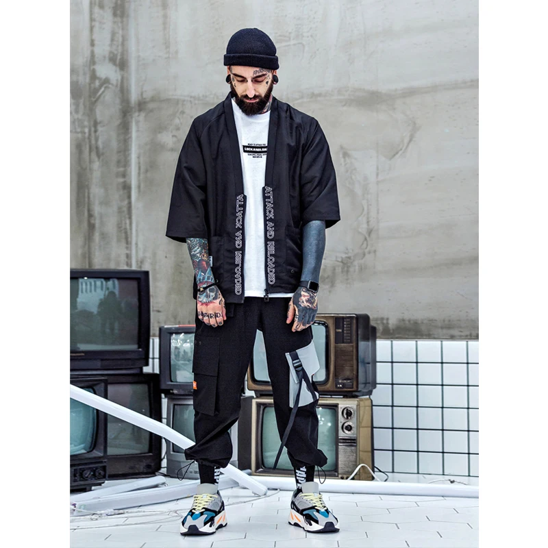 UNCLEDONJM брюки шаровары с карманами мужские повседневные мешковатые джоггеры