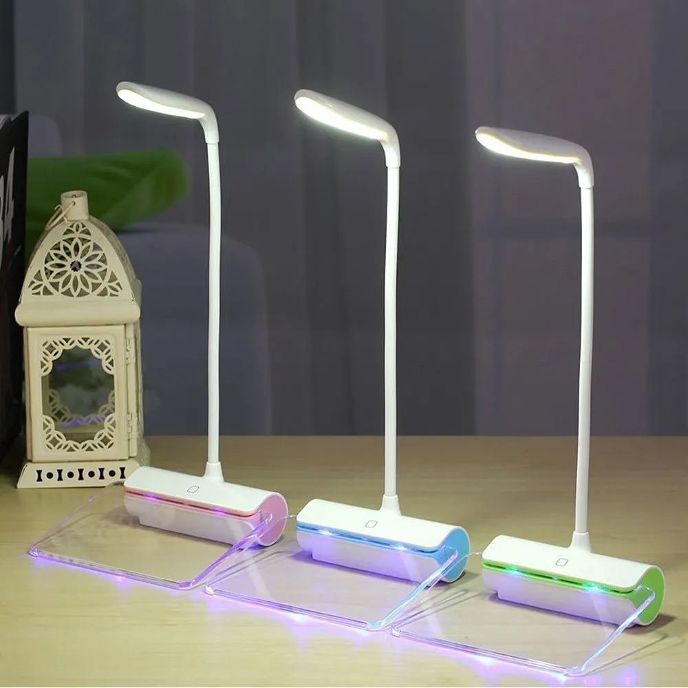 Офисная Светодиодная настольная лампа портативная Детский Светильник для чтения регулируемый 3 уровня