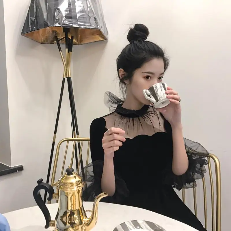 Женская одежда летние новые корейские шикарные однотонные модные элегантные