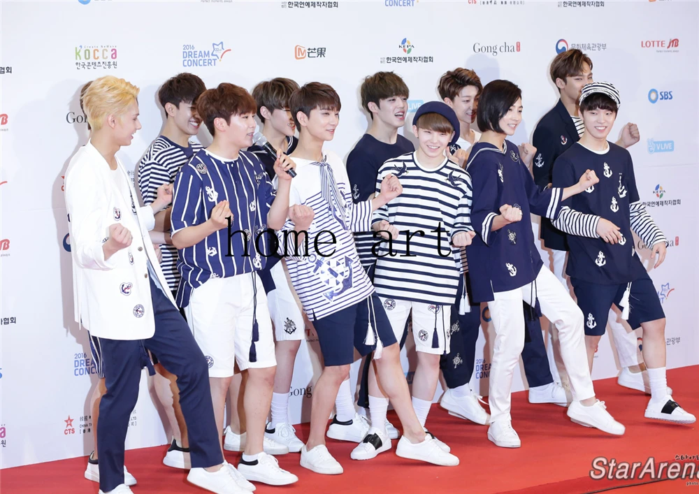 Корейская группа seventeen плакат ясное изображение наклейки на стену украшение дома хорошее качество печать белая бумага с покрытием домашний арт бренд - Цвет: Небесно-голубой