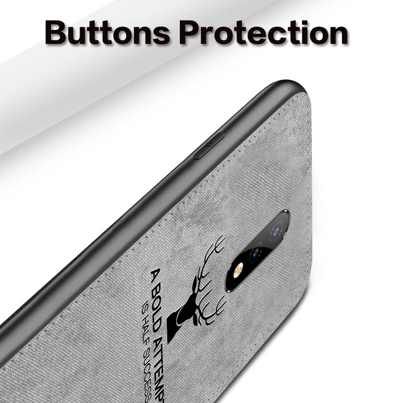 Противоударный чехол KEYSION для телефона OnePlus 7 Pro тканевая текстура Мягкая