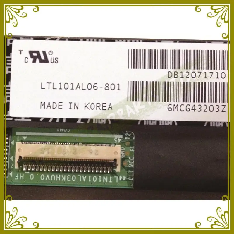 Оригинальный ЖК-экран 10 1 дюйма для Samsung LTL101AL06-801 дюймов BP101WX1-300 замена панели