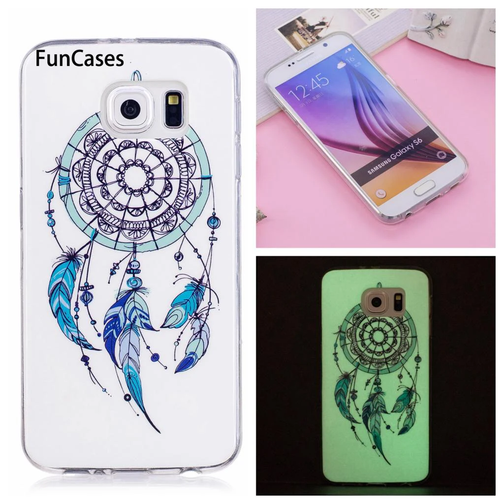 Мягкий чехол для Samsung Galaxy S6 S 6 G920 G920W8 G920F G920FD Единорог собака световой Силиконовый