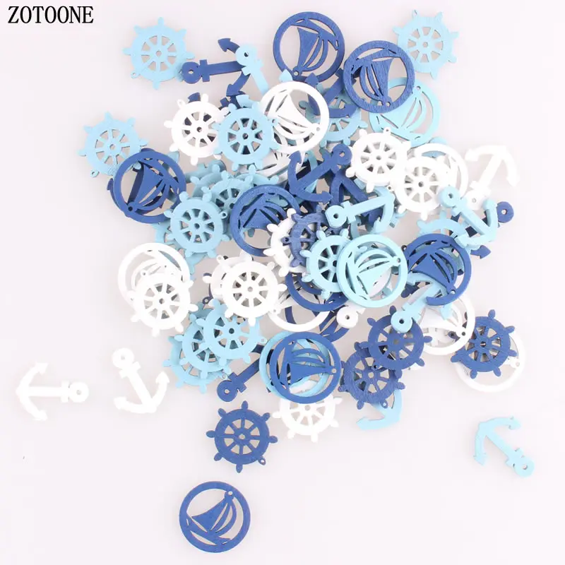 ZOTOONE 100 шт. разноцветные декоративные кнопки для рукоделия деревянная Живопись