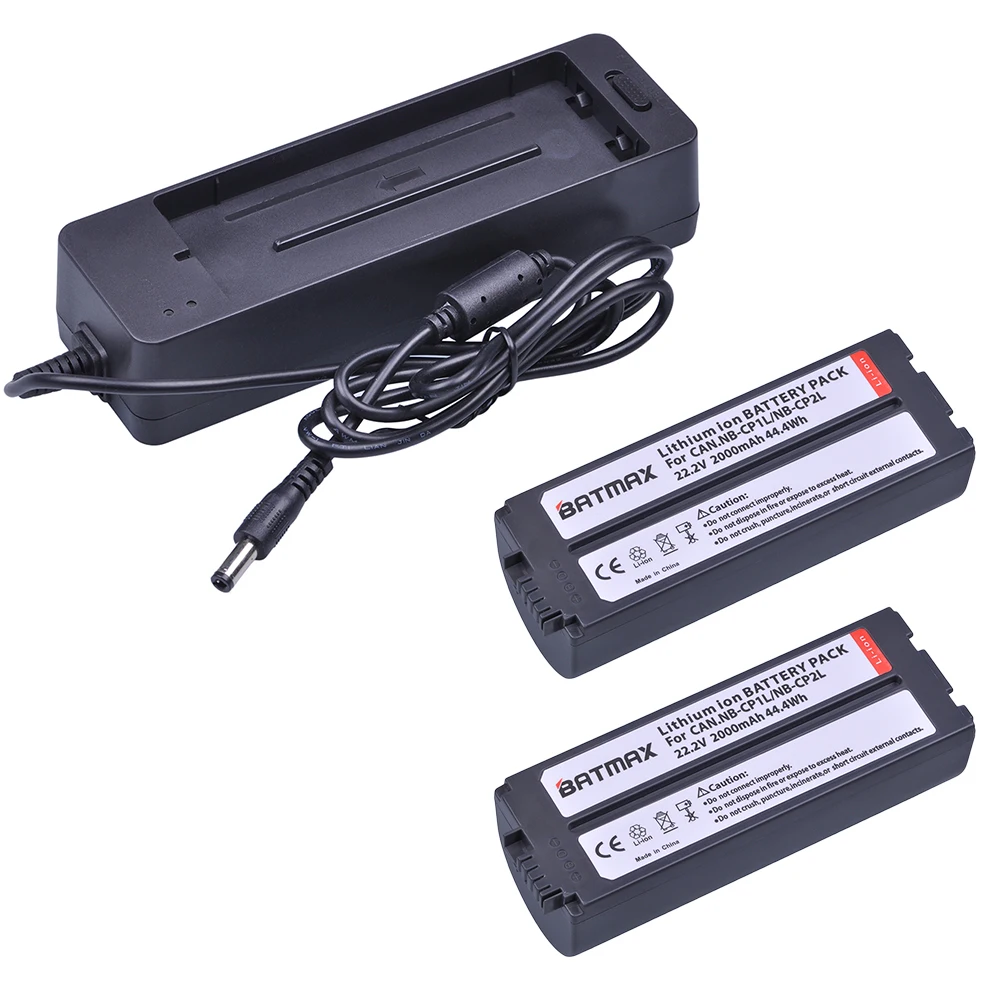 Batmax 2 шт. NB CP2L CP1L Батарея + Зарядное устройство для Canon фотопринтеров SELPHY CP800 CP900 CP910