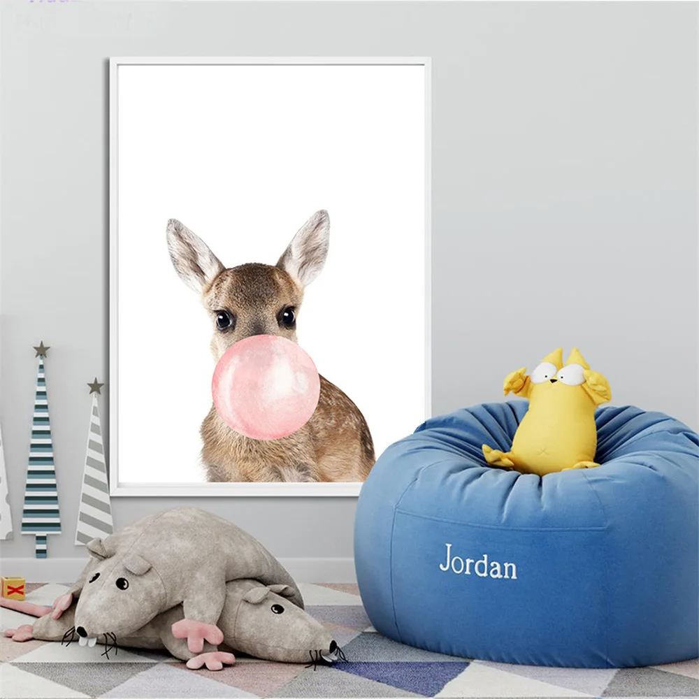 Детское животное Зебра жираф холст постер Настенная картина для детской комнаты