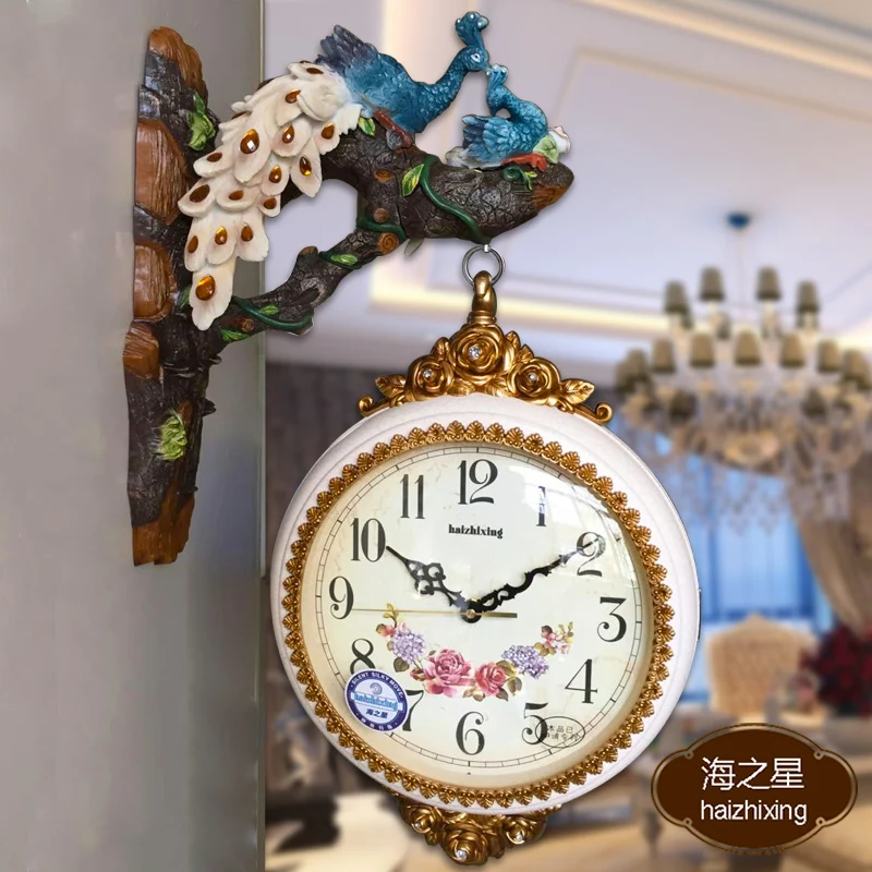 Ремесла искусства украшения дома Европейский Павлин тишина двойной колокольчик