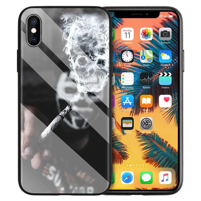 Чехол из закаленного стекла для iPhone 7 X, чехол для iPhone 8, 6, 6 S, 11, 11 Pro, XR, XS, MAX Plus, Бэтмен, Джокер, темный черный рыцарь, задняя крышка