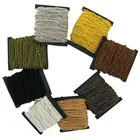 Цепочки для ожерелий шириной 2,53,54,5 мм, РодиевыеСеребристыеKC золотистыечерныеантикварные бронзовые Цветные Плоские цепочки для самостоятельного изготовления бижутерии, 2 м