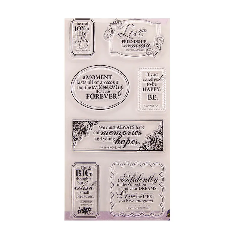 2018 новые обычные слова прозрачный чистый силикон штамп для печати DIY Скрапбукинг