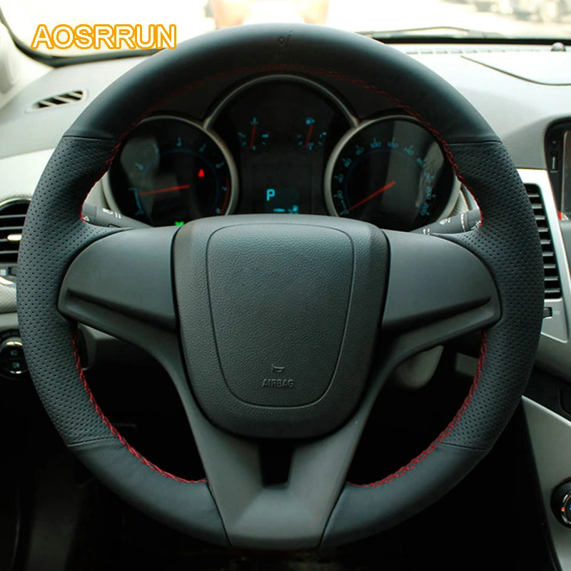 AOSRRUN натуральная кожа крышка рулевого колеса автомобиля аксессуары для Chevrolet Cruze