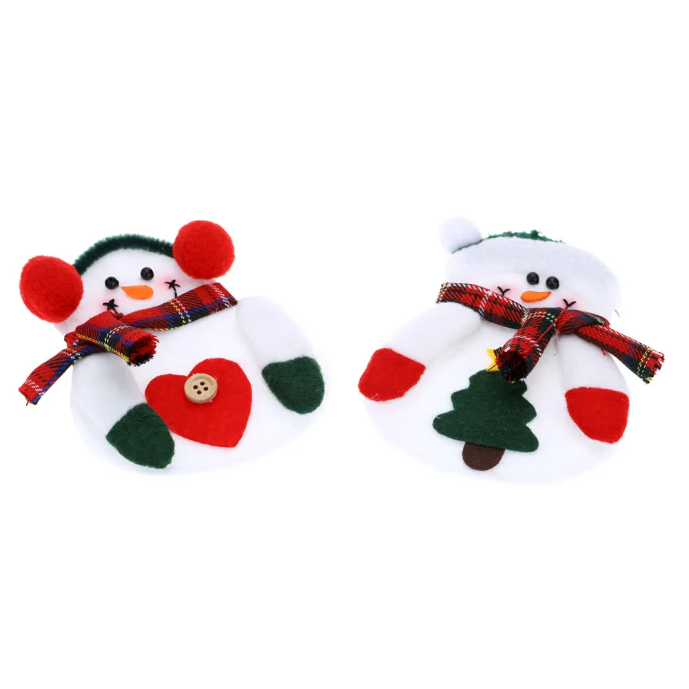 Продвижение 2 шт./lotChristmas столовое серебро Держатель Карманы Санты дерево висит