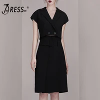 indressme 2019 new sexy sexy short sleeve v neck button hollow out top with knee length skirt summer bodycon two sets wholesale