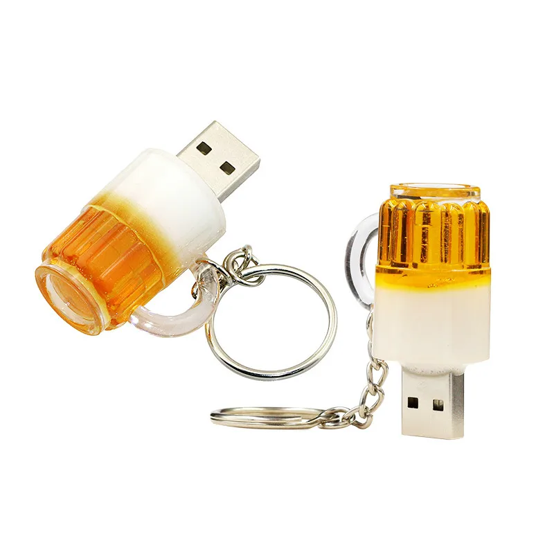 Wholesale Beer Cup USB Flash Drive 128GB 256GB 16GB 32GB 64GB Pendrive Waterproof Pen 2.0 Stick Memory | Компьютеры и офис