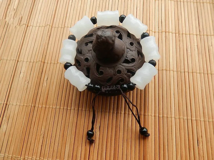 Продукция натуральный афганский браслет белые бусины &quotБамбук&quot Ручная