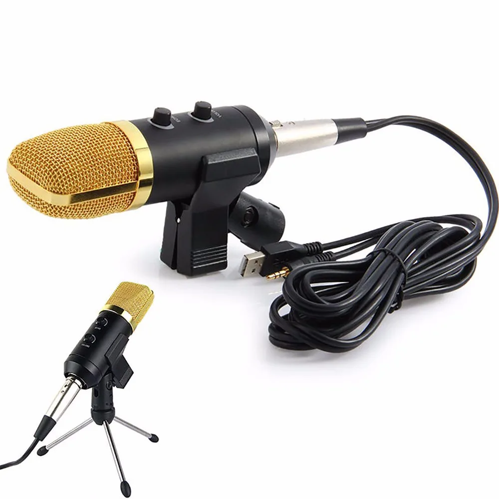 Volemer MK F100TL проводной микрофон USB конденсаторный звук Запись с подставкой для чат