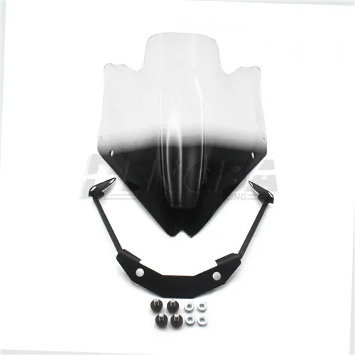 For Kawasaki Z750 Z750R Z 750 Motorbike Windshield Windscreens Wind Deflectors Double Bubble - Color: with z750 sticker