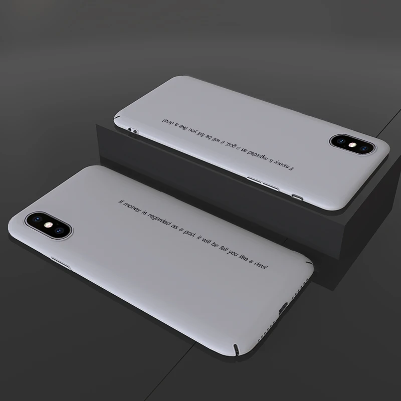 ADKO Ultra Slim Soft Touch PC Case For iPhone X xs max Matte Simple Phone Cement Grey Color Cover Coque XR |