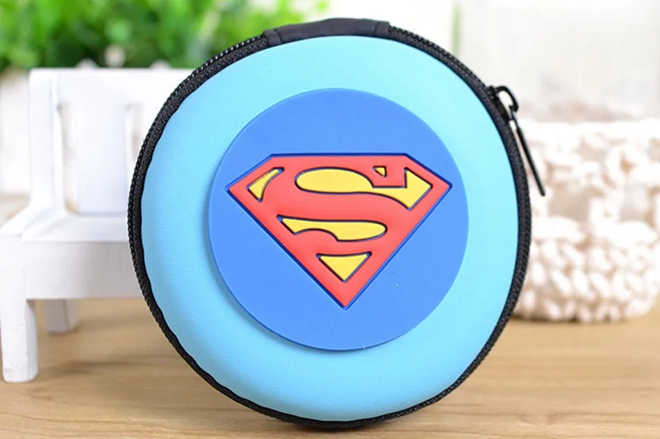 Силиконовый кошелек для монет с Superman Spiderman Batman круглый гарнитура сумка Samll кошелек сумка Для женщин детей; подарок для девочек