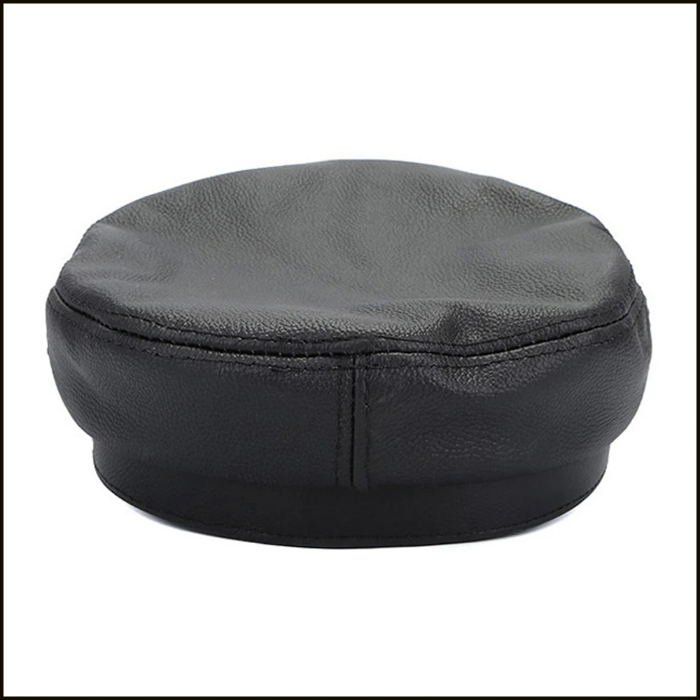 Осень-зима, мужские шапки из натуральной кожи в стиле милитари, мужские теплые шапки из натуральной овечьей кожи для студентов, мужские кепки из натуральной кожи, бейсболки для пар