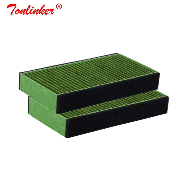 2 Pcs Green Filter 2 отверстия внешний воздушный фильтр для VWs Passat B7/Tiguan 5N/Sagitar/Beetle 5C/Sharan/AUDI Q3 8U/Seat Alhambra 2011- автомобильный фильтр - Цвет: 2 Pcs Green Filter