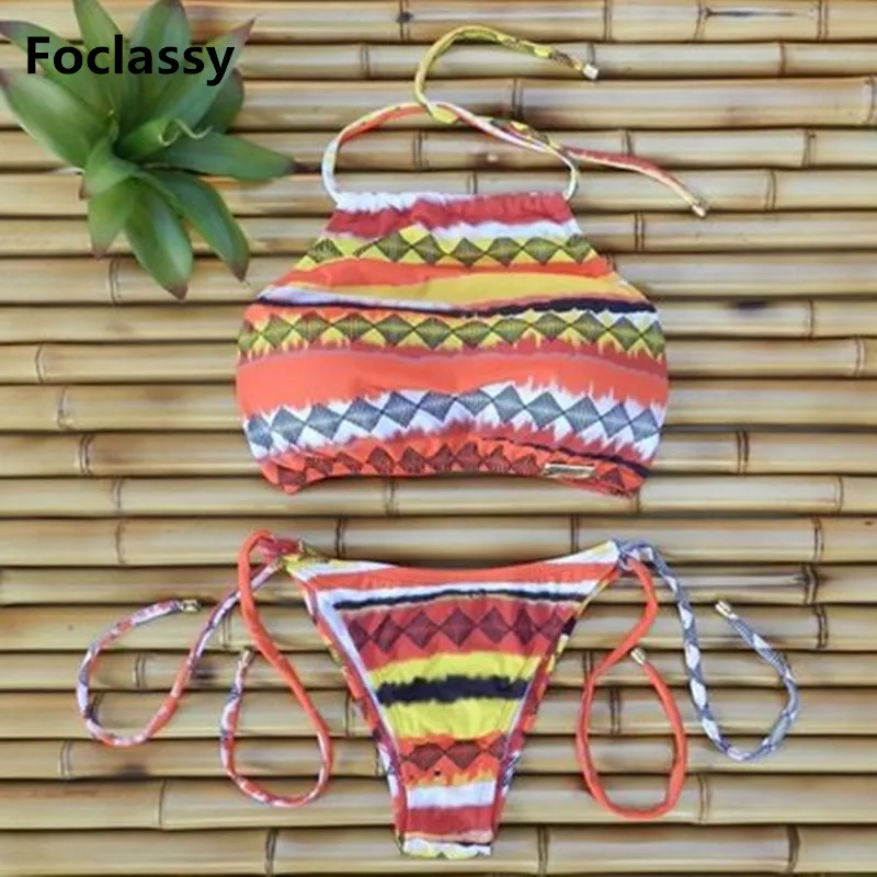 2018 г. Лидер продаж с цветочным принтом кисточкой купальники бикини комплект Для