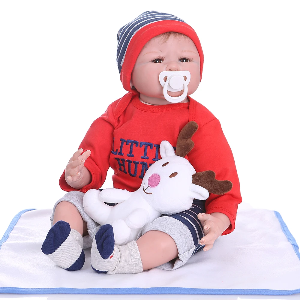 NPK 55 см От 0 до 3 месяцев bebe realitic reborn Реалистичная кукла-младенец мягкое касание