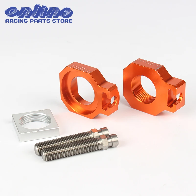Блок регулировки цепи заднего моста CNC для 125 250 350 450 SX/SX F/XC/XC F 2013 2014 2015 ORANGE|chain