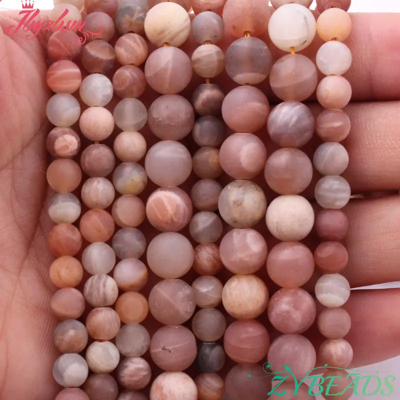 

6mm 8mm Frost Matte Round Beads Ball Sunstone Natural Stone Beads For DIY Necklace Bracelats Jewelry Making 15" Free Shipping