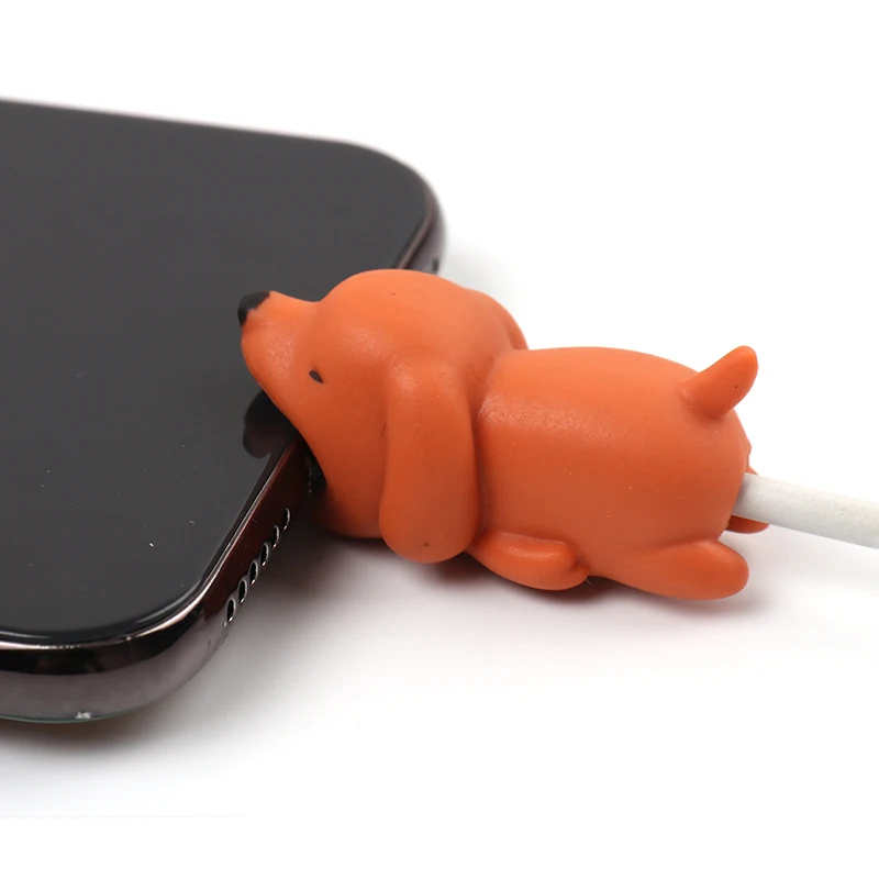 Милый защитный кабель в виде животных для iphone, usb-кабель, органайзер, кабель для укуса, зарядное устройство, шнур, держатель провода для iphone
