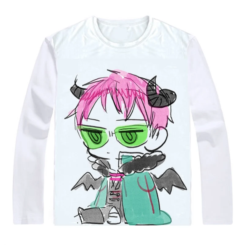 В катастрофические жизнь Saiki K. футболки мульти-стиль рубашка с длинными рукавами Перейти комиксов Saiki Kusuo без sai-нан Kusuo Saiki футболки - Цвет: Style 7
