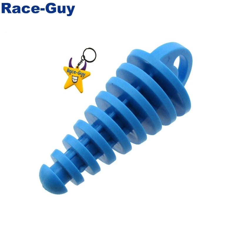 Blue Глушитель выхлопной трубы глушитель промывочная заглушка для KX RM CR 80 150 250 Honda Suzuki 2 тактный ATV Quad 4 Wheeler питбайк Скутер мопед - Цвет: Blue