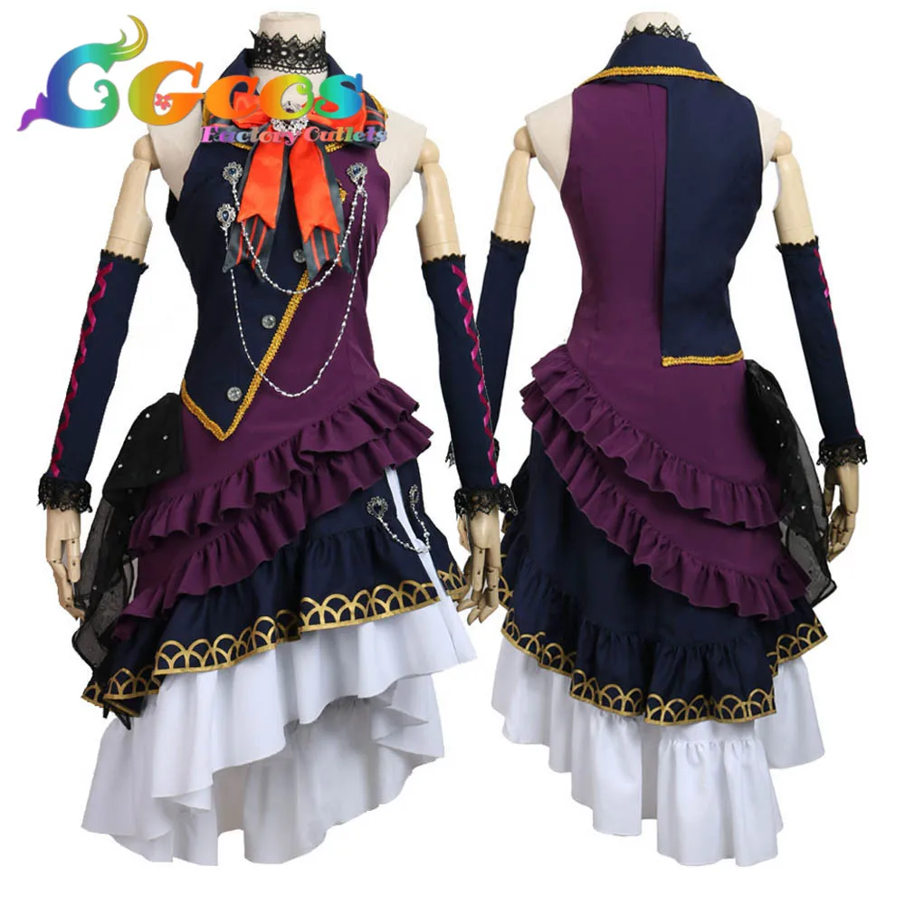CGCOS Бесплатная доставка костюм для косплея Bang Dream! Черный крик Roselia Imai Lisa Хэллоуина
