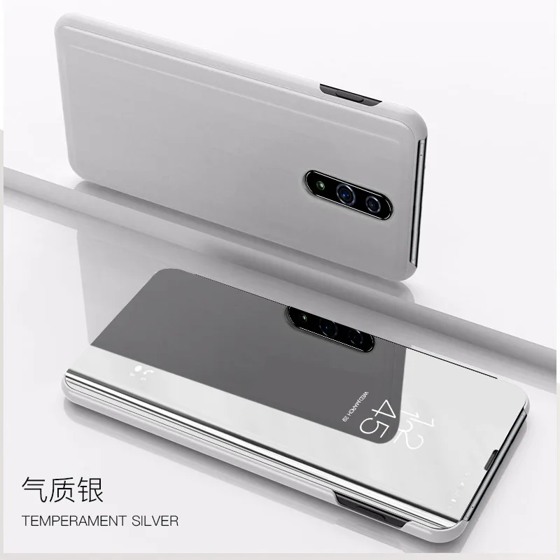 Роскошный прозрачный зеркальный умный чехол для телефона Oppo Reno, кожаный флип-чехол для Oppo Reno F11 Pro, кожаный чехол с подставкой