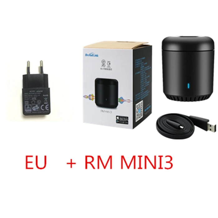 EU PlugRM Mini3 Broadlink RM Mini3 mini3 WiFi IR 4G s пульт дистанционного управления для автоматизации умного дома с помощью приложения для Apple phone xiaomi с Google Alexa - Цвет: EU PlugRM Mini3